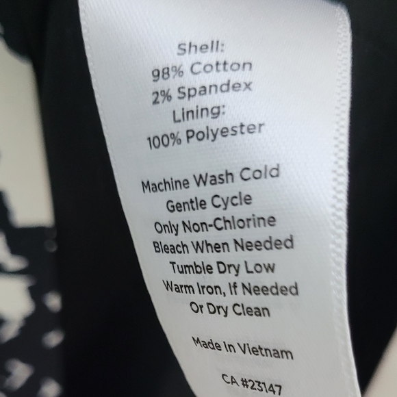 Talbots Black & White Floral Dress Feminine Modern Classic Knee Length Size 12 - Picture 7 of 7